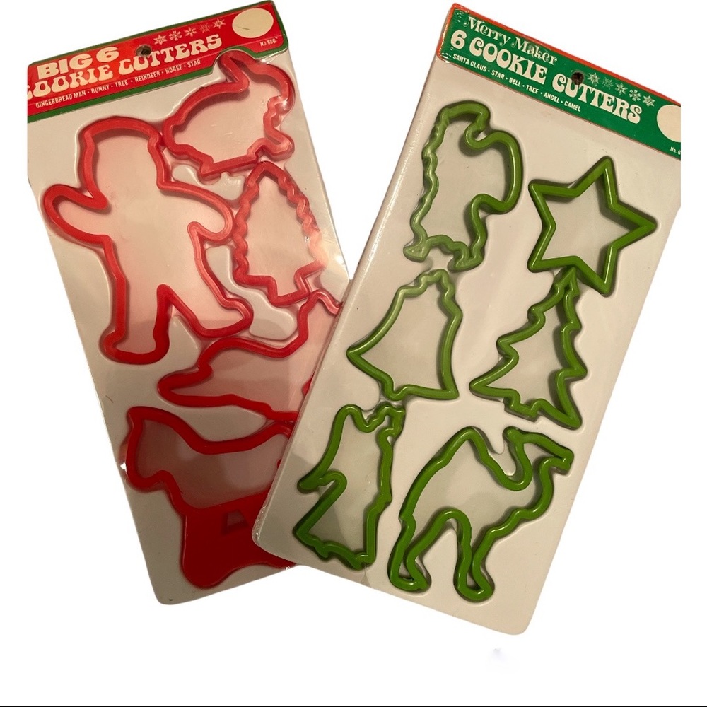 Red or Green Cookie Cutters  Christmas Press Cookie Decorating Nativity Scene.